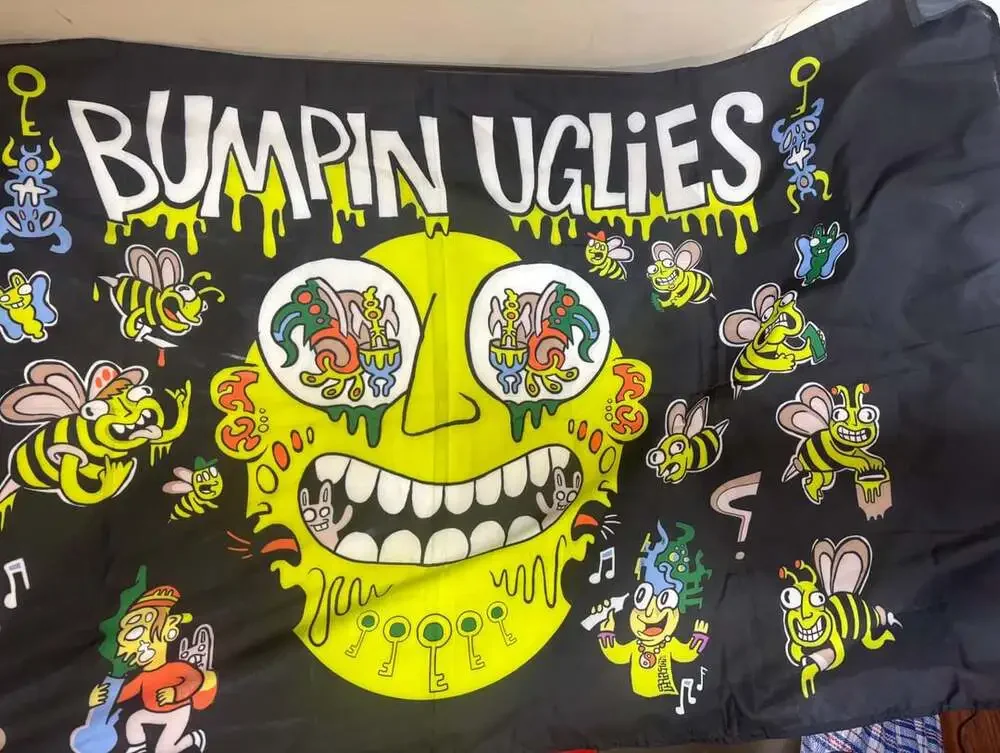 Bumping uglies BUZZ flag